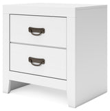 Binterglen California King Panel Bed with Mirrored Dresser and Nightstand in White from Ashley - Luna Furniture