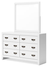 Binterglen California King Panel Bed with Mirrored Dresser and Nightstand in White from Ashley - Luna Furniture