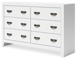 Binterglen Full Panel Bed with Dresser and 2 Nightstands in White from Ashley - Luna Furniture