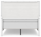 Binterglen Full Panel Bed with Mirrored Dresser and 2 Nightstands in White - PKG016609