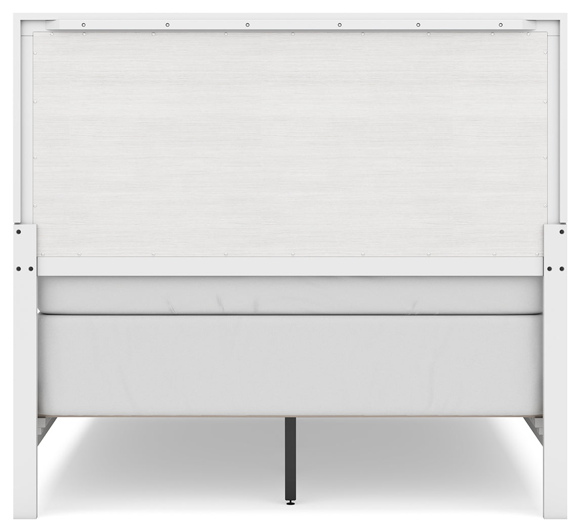 Binterglen Full Panel Bed with Mirrored Dresser and Chest in White from Ashley - Luna Furniture