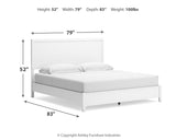 Binterglen King Panel Bed with Dresser and Nightstand in White from Ashley - Luna Furniture