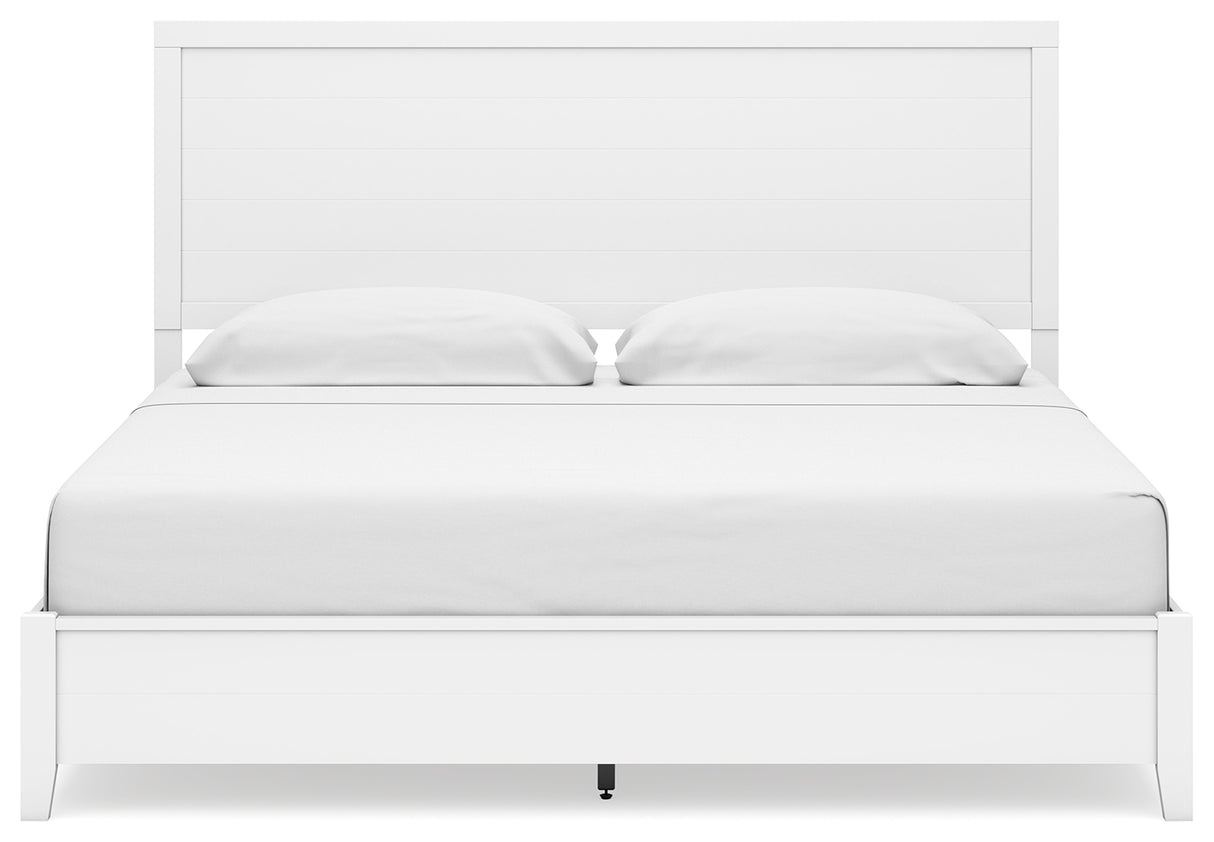 Binterglen King Panel Bed with Dresser and Nightstand in White from Ashley - Luna Furniture