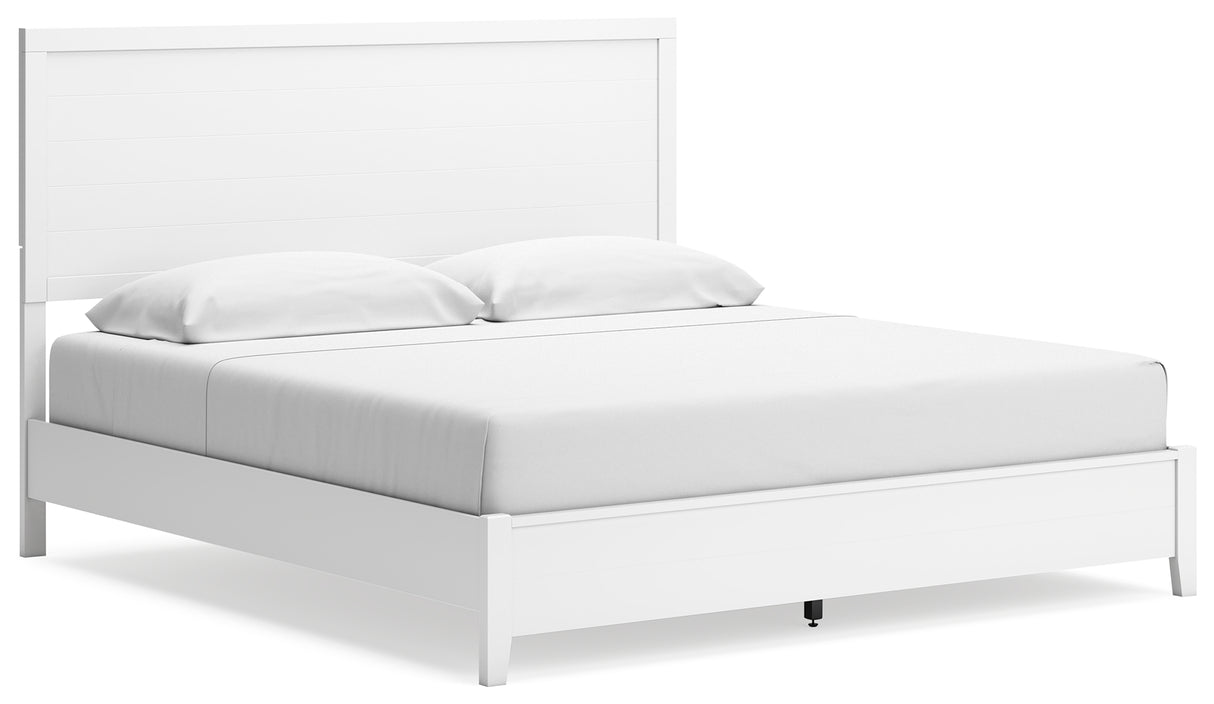 Binterglen King Panel Bed with Dresser and Nightstand in White from Ashley - Luna Furniture