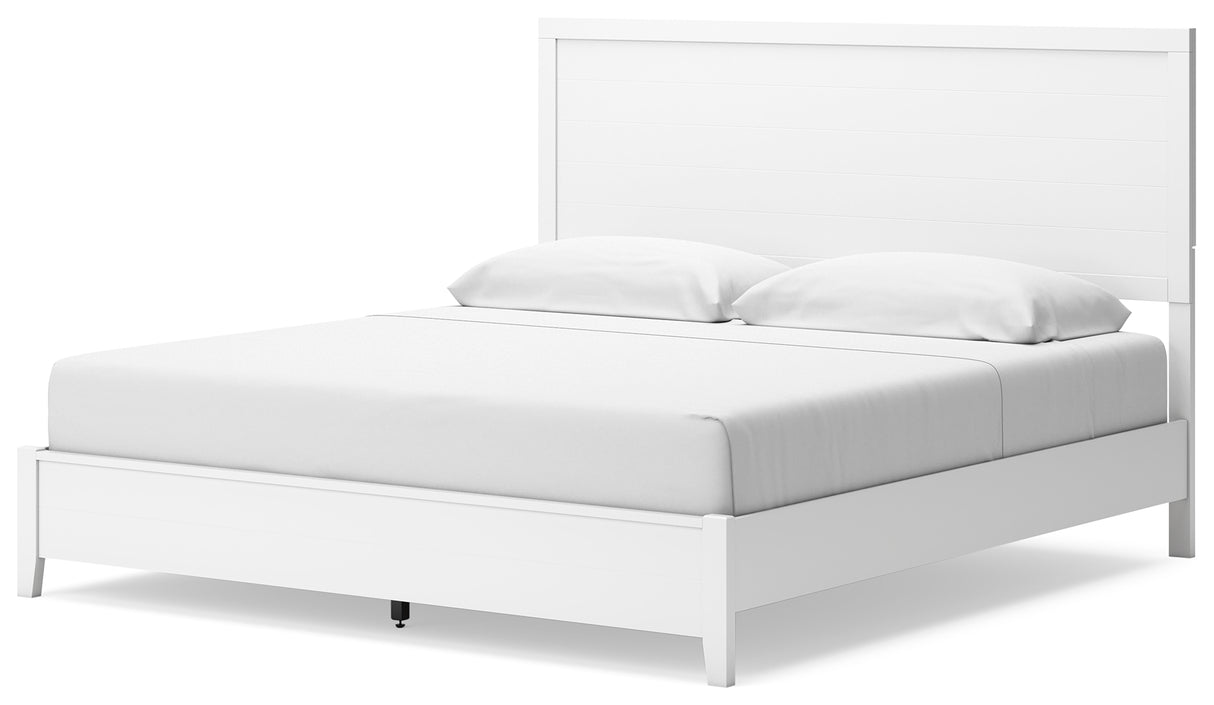 Binterglen King Panel Bed with Dresser in White from Ashley - Luna Furniture