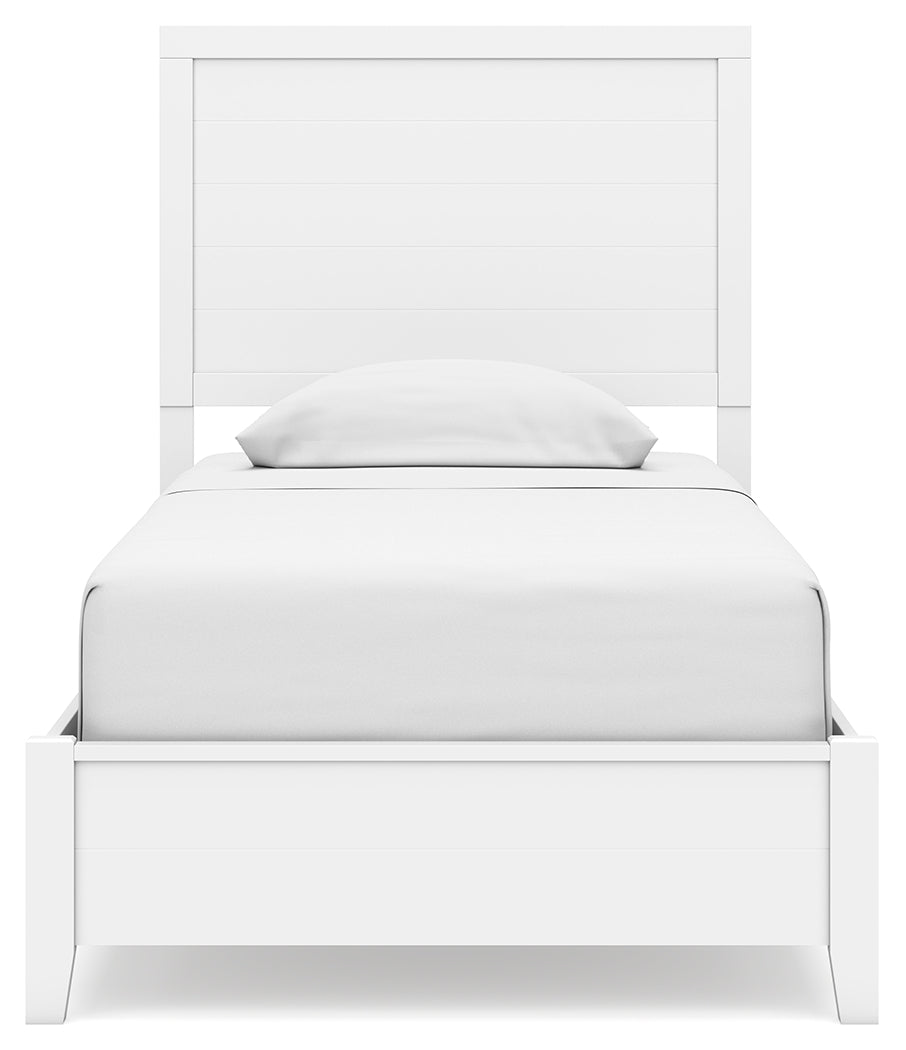 Binterglen Twin Panel Bed with Dresser and 2 Nightstands in White from Ashley - Luna Furniture