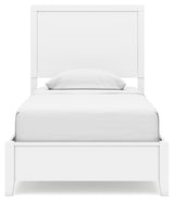 Binterglen Twin Panel Bed with Dresser and 2 Nightstands in White from Ashley - Luna Furniture