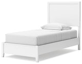 Binterglen Twin Panel Bed with Dresser and 2 Nightstands in White from Ashley - Luna Furniture