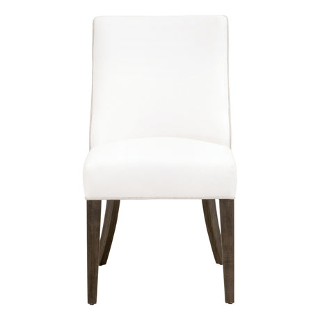 Duet Dining Chair in Livesmart Peyton-Pearl, Performance Bisque French Linen, Burnt Brown Ash, Set of 2 - 6491UP.BBA/LPPRL/BIS
