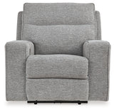 Biscoe Sofa, Loveseat and Recliner in Pewter - PKG015839