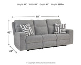 Biscoe Sofa, Loveseat and Recliner in Pewter - PKG015839