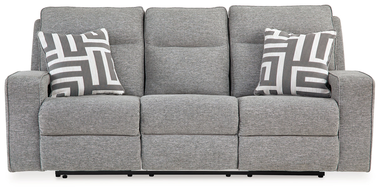 Biscoe Sofa, Loveseat and Recliner in Pewter - PKG015839