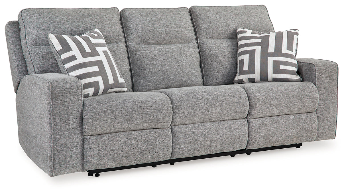 Biscoe Sofa, Loveseat and Recliner in Pewter - PKG015839