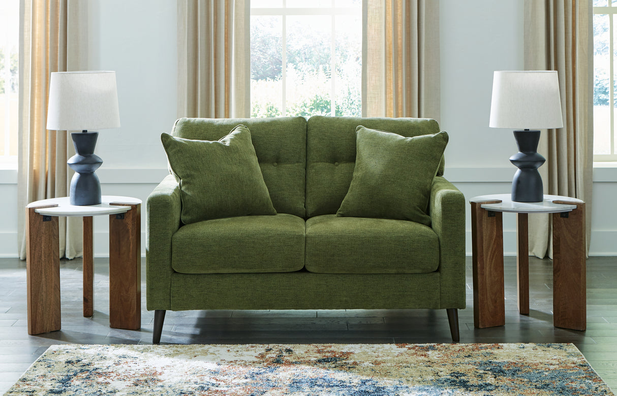 Bixler Sofa and Loveseat in Olive - PKG016464