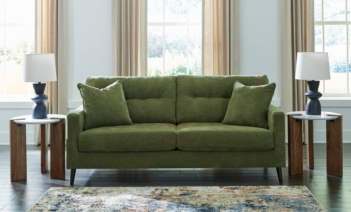 Bixler Sofa and Loveseat in Olive - PKG016464