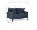 Bixler Sofa, Loveseat and Chair in Navy - PKG016463