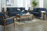 Bixler Sofa, Loveseat and Chair in Navy - PKG016463