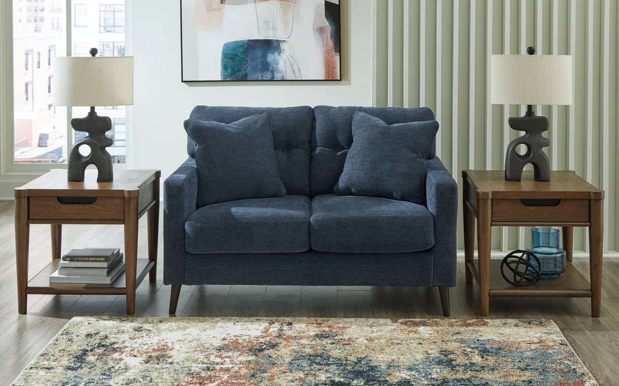 Bixler Sofa, Loveseat and Chair in Navy - PKG016463