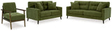 Bixler Sofa, Loveseat and Chair in Olive - PKG016465