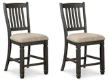 Black/Grayish Brown Tyler Creek 2-Piece Bar Stool - PKG000212