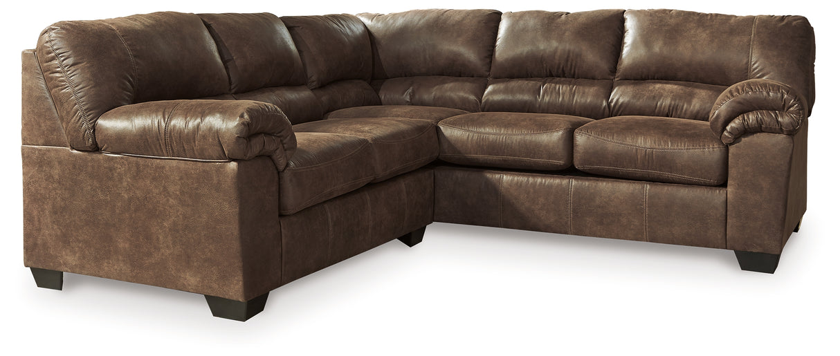 Bladen 2-Piece Sectional with Ottoman in Coffee - PKG012901