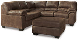 Bladen 2-Piece Sectional with Ottoman in Coffee - PKG012901