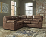 Bladen 2-Piece Sectional with Ottoman in Coffee - PKG012901