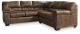 Bladen 2-Piece Sectional with Ottoman in Coffee - PKG012902