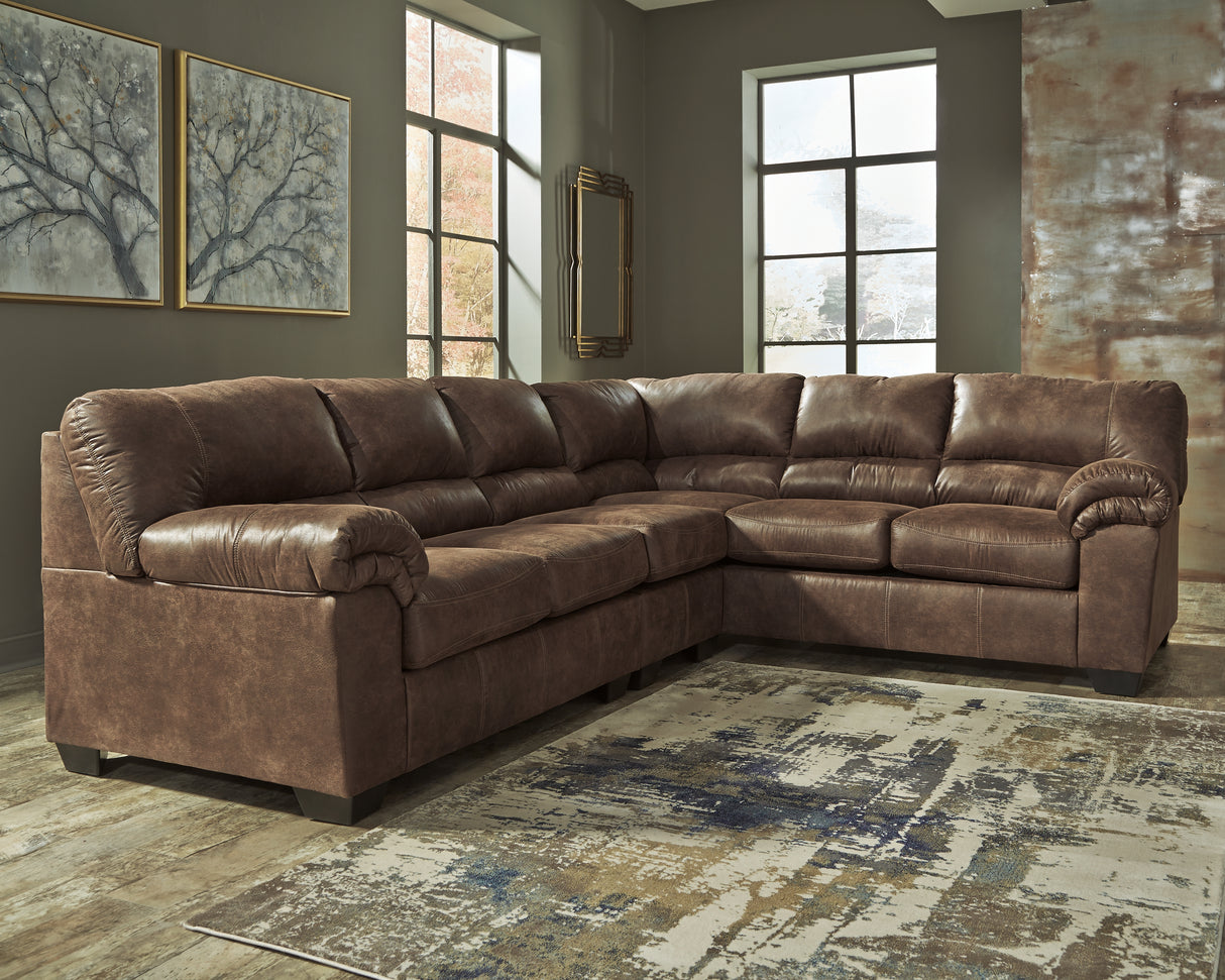 Bladen Coffee 3-Piece Sectional with Ottoman from Ashley - Luna Furniture