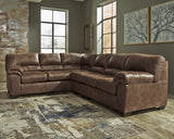 Bladen 3-Piece Sectional with Ottoman in Coffee - PKG012904