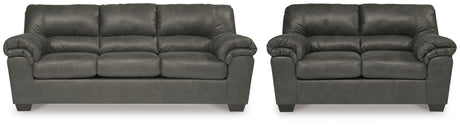 Bladen Sofa and Loveseat in Slate - PKG012978