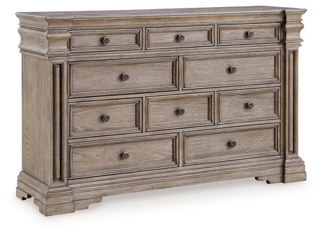 Blairhurst California King Panel Bed with Dresser and Nightstand in Light Grayish Brown - PKG019227