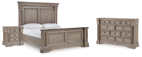 Blairhurst California King Panel Bed with Dresser and Nightstand in Light Grayish Brown - PKG019227