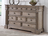 Blairhurst California King Panel Bed with Dresser in Light Grayish Brown - PKG017006