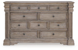 Blairhurst California King Panel Bed with Dresser in Light Grayish Brown - PKG017006