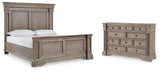 Blairhurst Queen Panel Bed with Dresser in Light Grayish Brown from Ashley - Luna Furniture