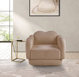 Bloom Teddy Fabric Upholstered Accent Chair in Beige from Meridian - Luna Furniture