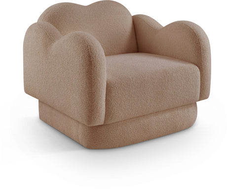 Bloom Teddy Fabric Upholstered Accent Chair in Beige from Meridian - Luna Furniture