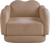 Bloom Teddy Fabric Upholstered Accent Chair in Beige from Meridian - Luna Furniture