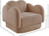 Bloom Teddy Fabric Upholstered Accent Chair in Beige from Meridian - Luna Furniture