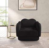 Bloom Teddy Fabric Upholstered Accent Chair in Black from Meridian - Luna Furniture