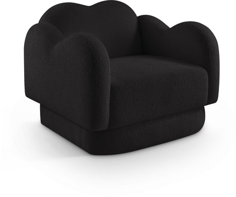 Bloom Teddy Fabric Upholstered Accent Chair in Black from Meridian - Luna Furniture