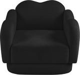 Bloom Teddy Fabric Upholstered Accent Chair in Black from Meridian - Luna Furniture