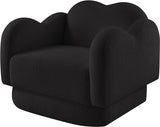 Bloom Teddy Fabric Upholstered Accent Chair in Black from Meridian - Luna Furniture