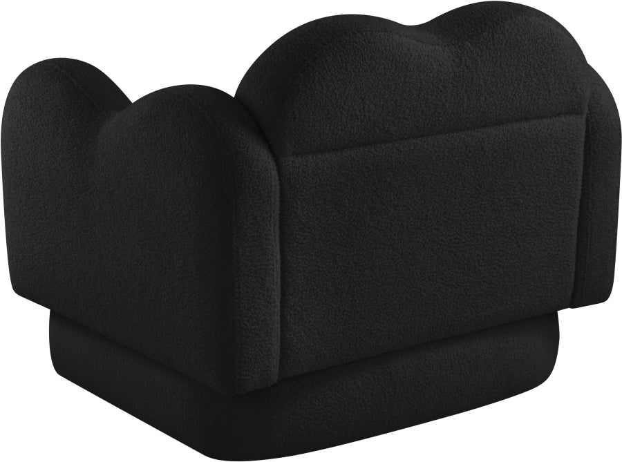 Bloom Teddy Fabric Upholstered Accent Chair in Black from Meridian - Luna Furniture