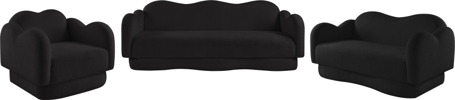 Bloom Teddy Fabric Upholstered Accent Chair in Black from Meridian - Luna Furniture