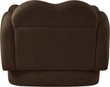 Bloom Teddy Fabric Upholstered Accent Chair in Brown from Meridian - Luna Furniture