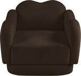 Bloom Teddy Fabric Upholstered Accent Chair in Brown from Meridian - Luna Furniture