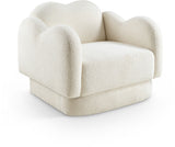 Bloom Teddy Fabric Upholstered Accent Chair in Cream from Meridian - Luna Furniture