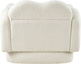 Bloom Teddy Fabric Upholstered Accent Chair in Cream from Meridian - Luna Furniture